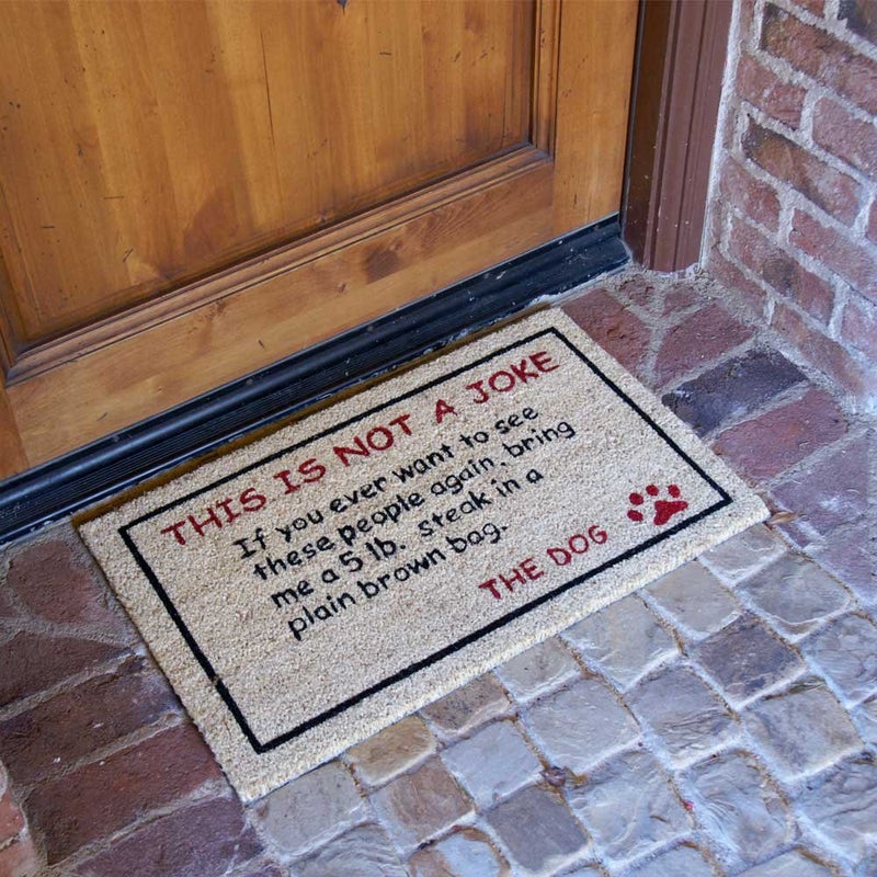 Rubber-Cal 10-106-026 Bring a 5 lbs. Steak Dog Door Mat, 18" x 30" - Image 4